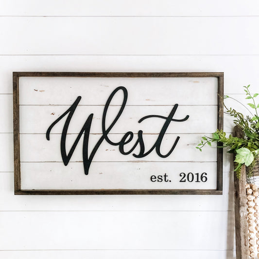 Custom Last Name Shiplap Sign