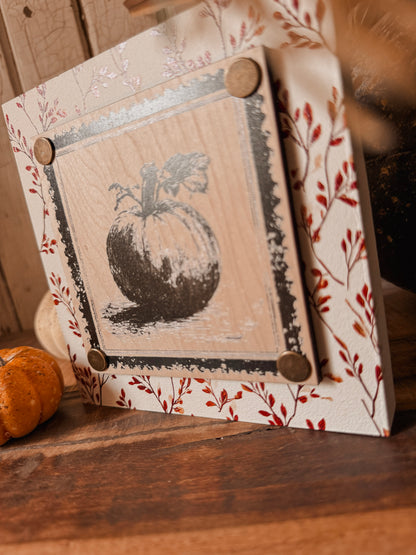 Fall Mini Wood Block Tiered Tray Sign