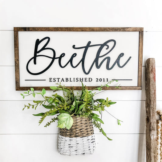 Custom Last Name Sign