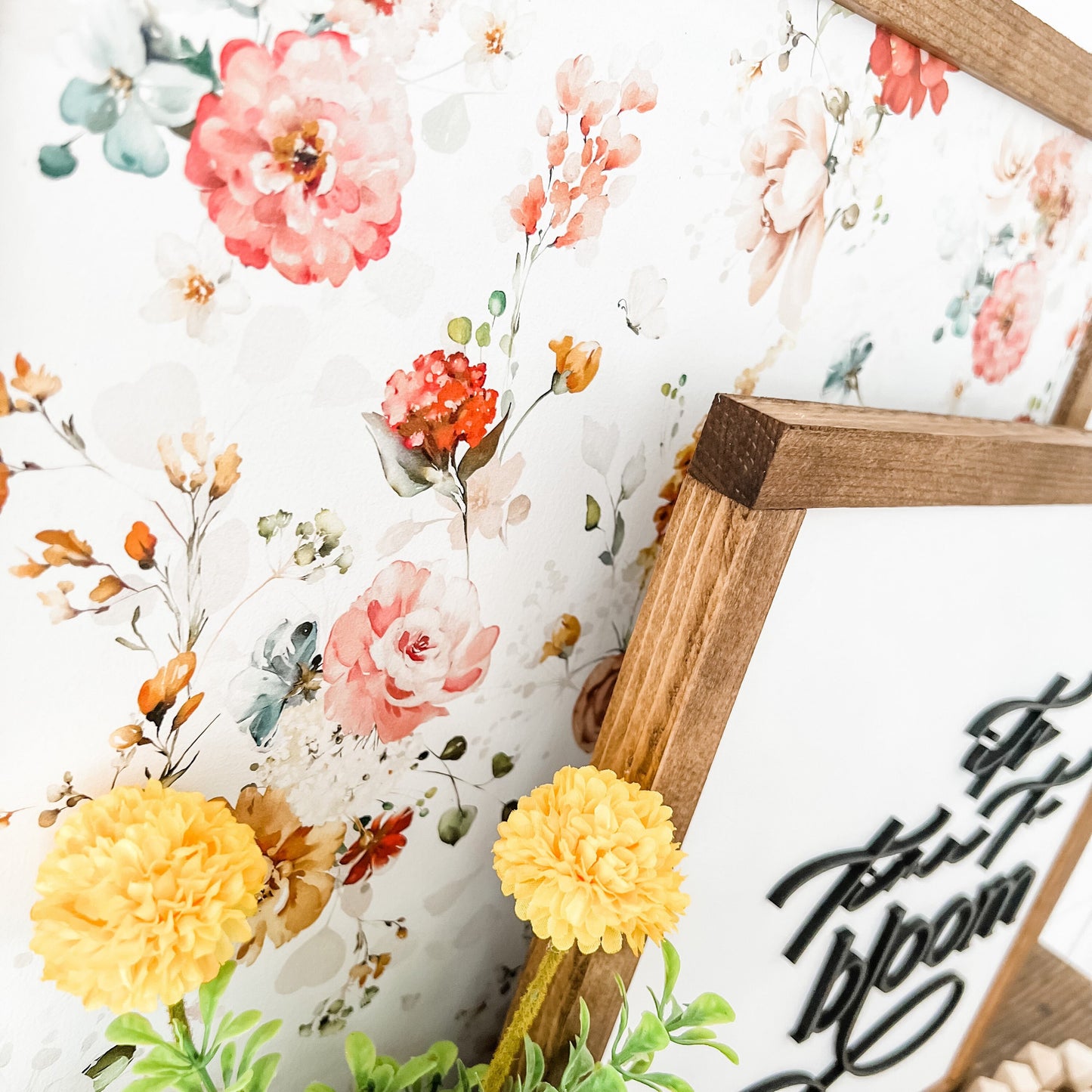 Spring Floral Layering Sign