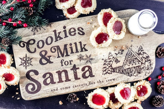 Milk & Cookies for Santa Cutting Board