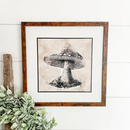 Vintage Mushroom Wall Art Wood Sign