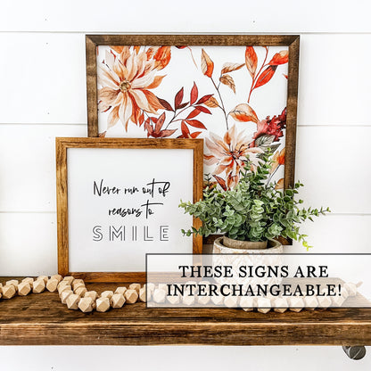 Interchangeable Seasonal Wood Sign