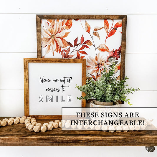 Interchangeable Seasonal Wood Sign