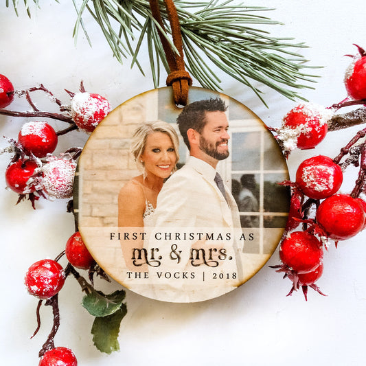 First Christmas Married Mr. & Mrs. Ornament