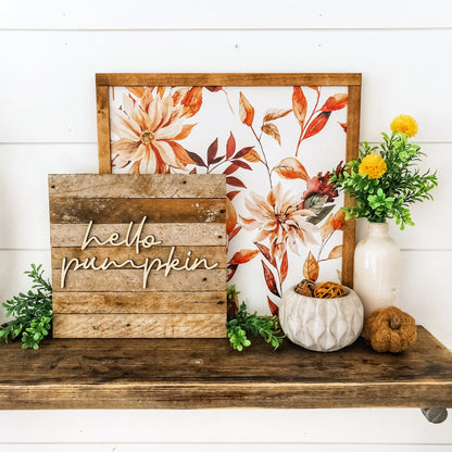 Fall Floral Layering Wood Sign