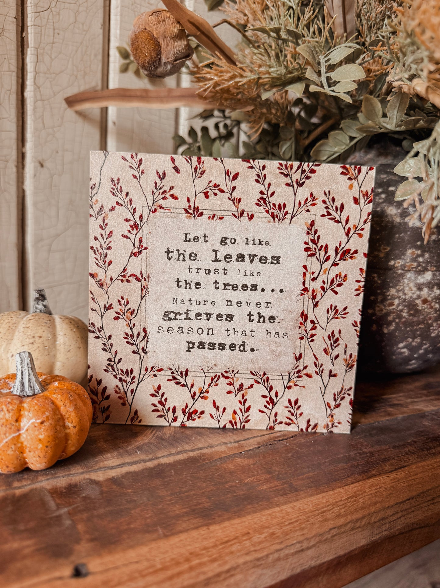 Fall Mini Wood Block Tiered Tray Sign
