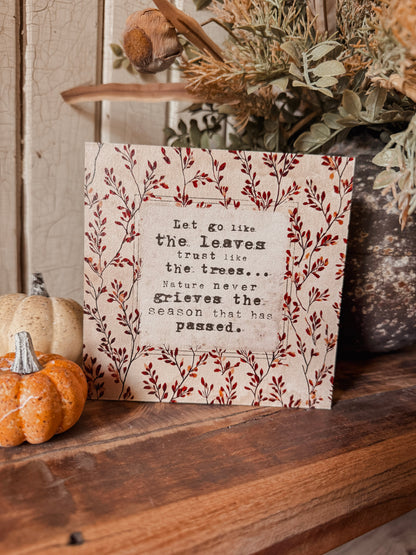 Fall Mini Wood Block Tiered Tray Sign