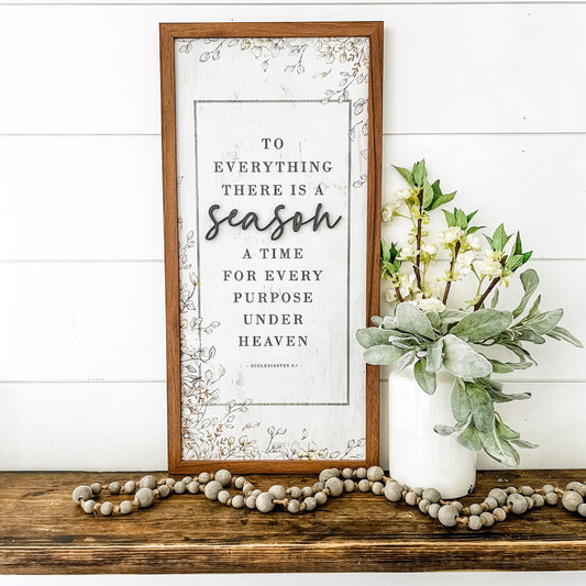 Ecclesiastes 3:1 Bible Verse Wood Sign