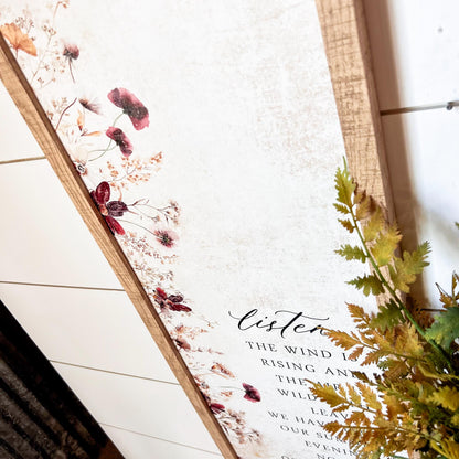 October Eves Fall Quote Wood Sign