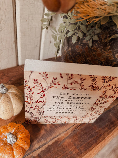 Fall Mini Wood Block Tiered Tray Sign