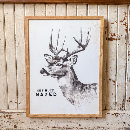 Get Buck Naked Deer Wall Art