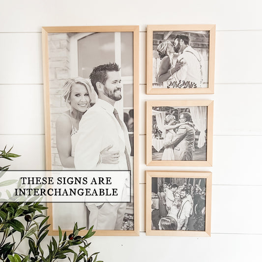 ANY Photo on Wood Interchangeable Sign