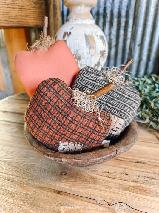 Primitive Cloth Pumpkins