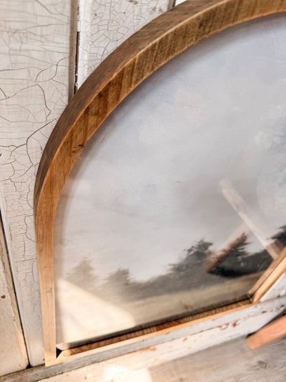 Neutral Vintage Tree Landscape Framed Arched Print