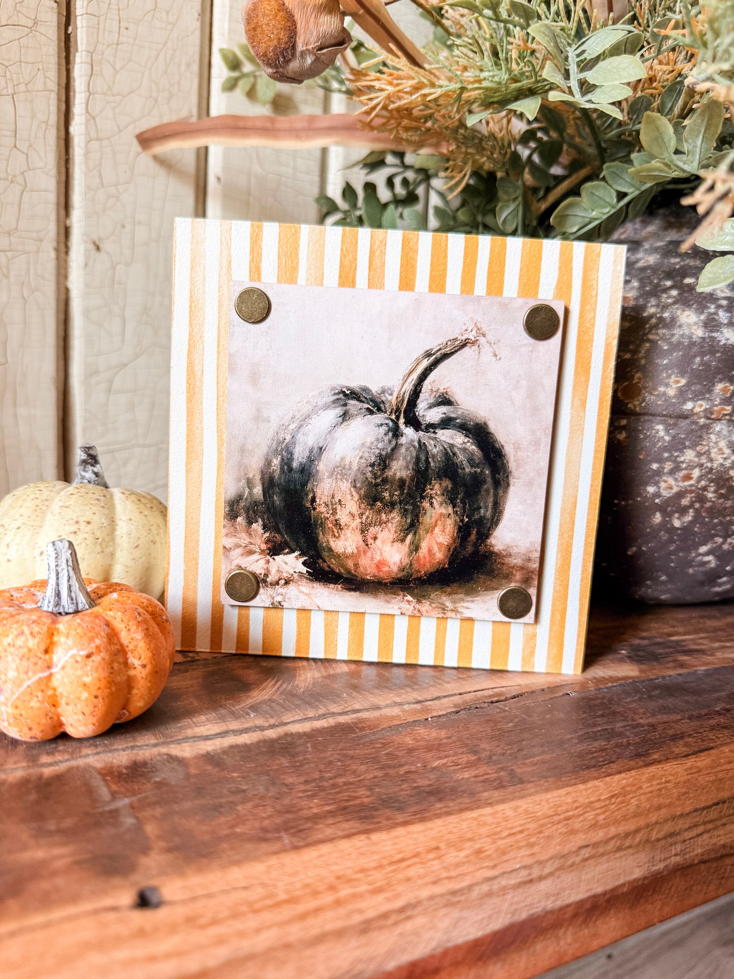 Fall Mini Wood Block Tiered Tray Sign