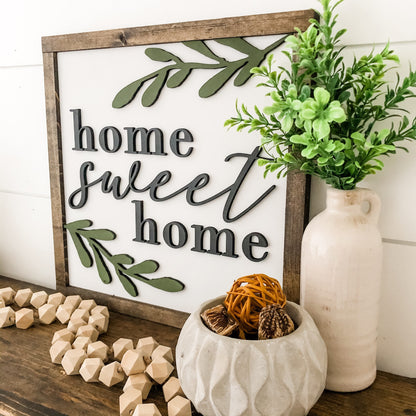 Home Sweet Home Laser Cut Wood Sign