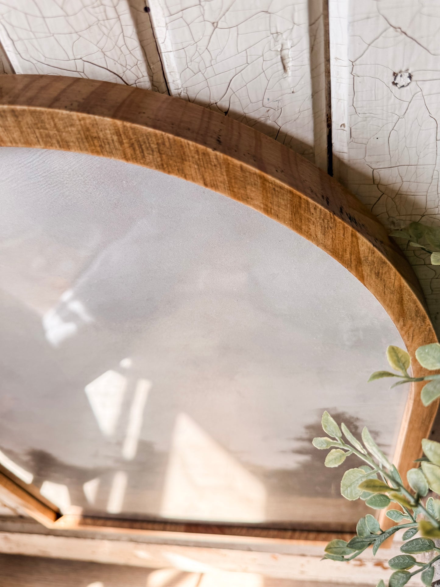 Neutral Vintage Tree Landscape Framed Arched Print