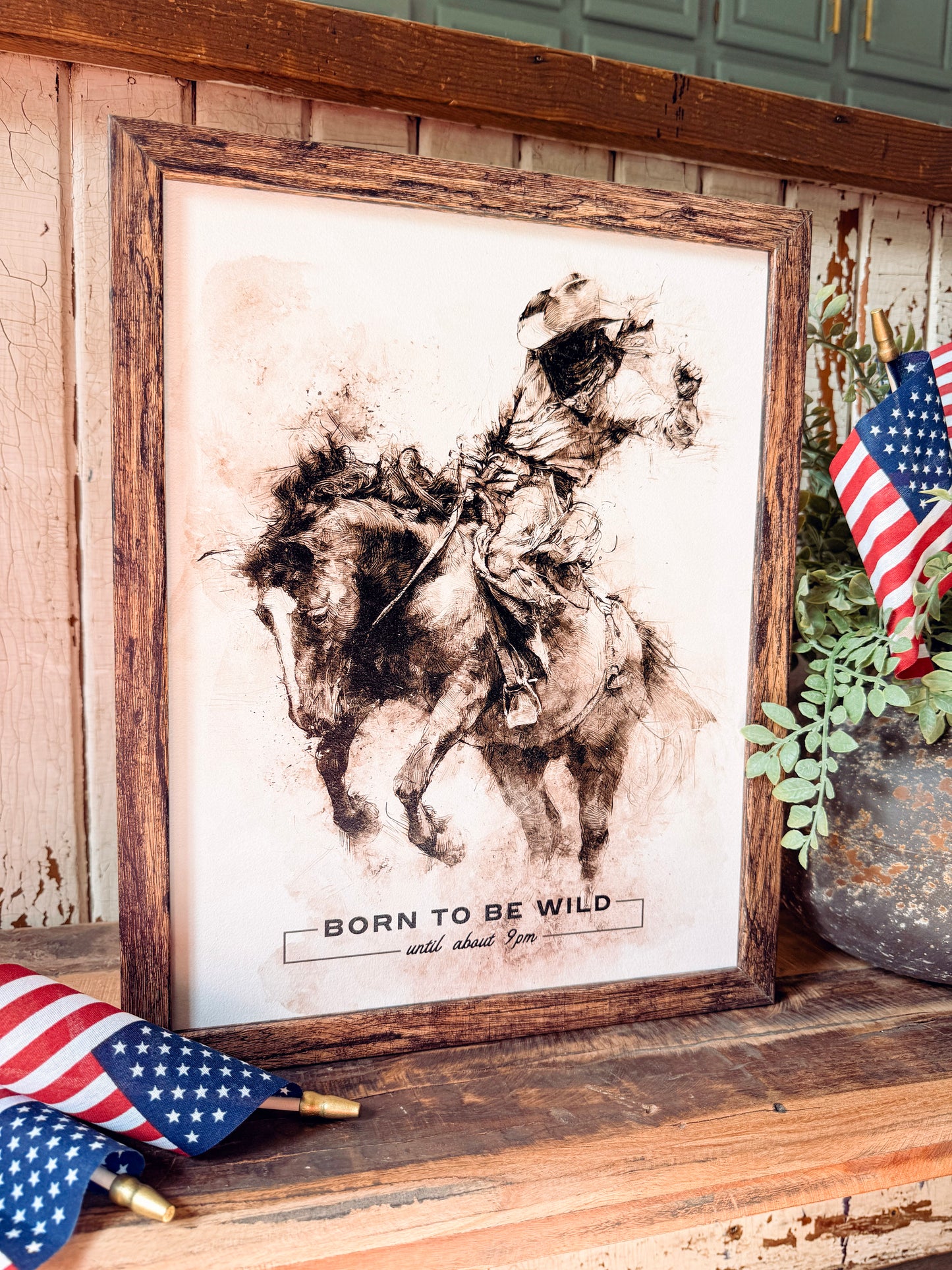 Born to Be Wild Until 9pm Wood Sign