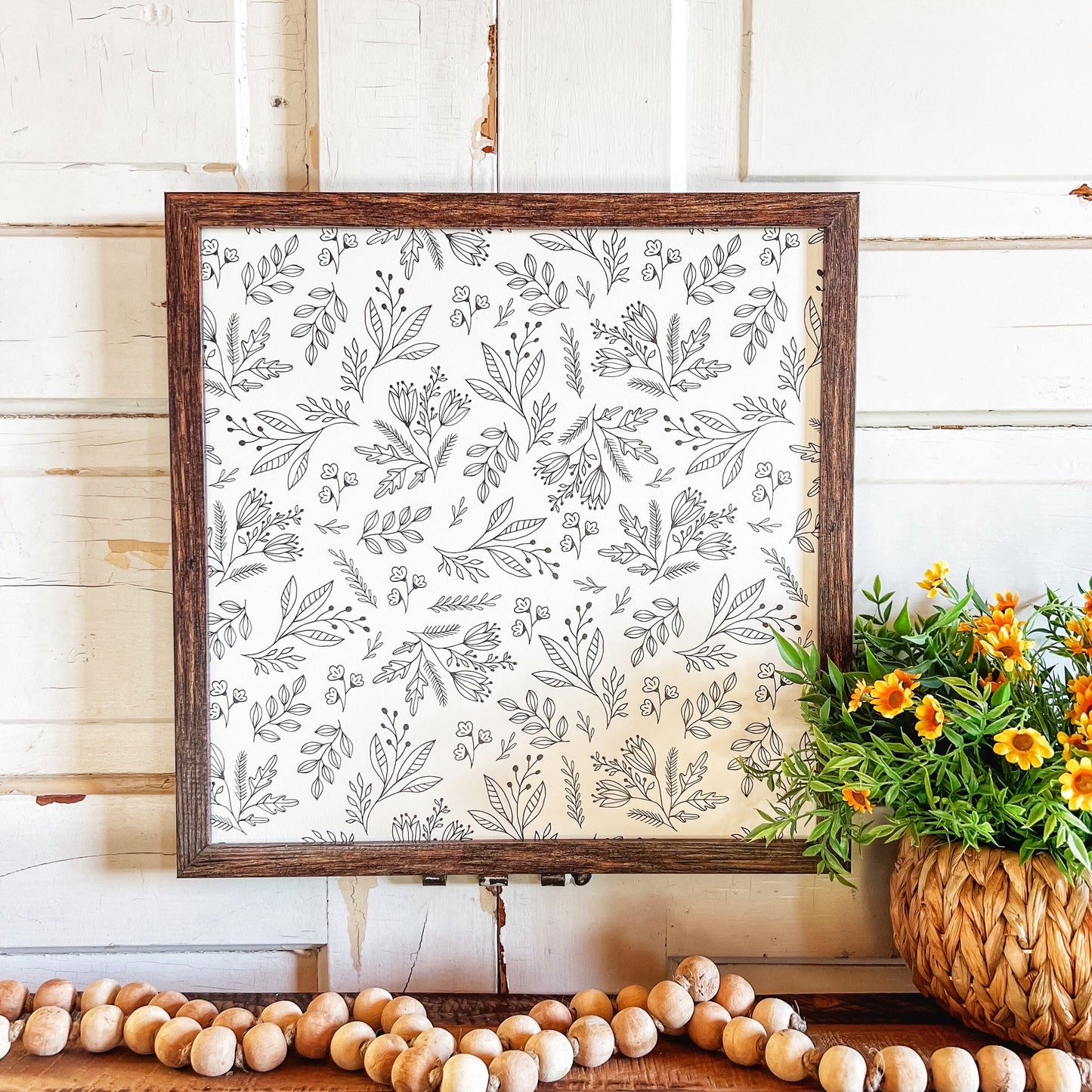 Whimsical Black & White Floral Prints
