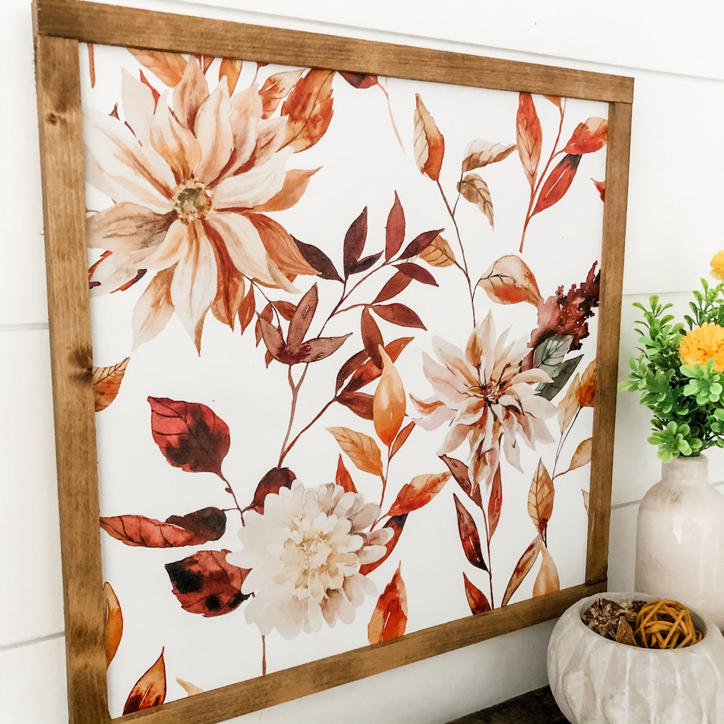 Fall Floral Layering Wood Sign