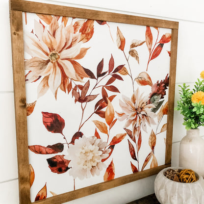 Fall Floral Layering Wood Sign