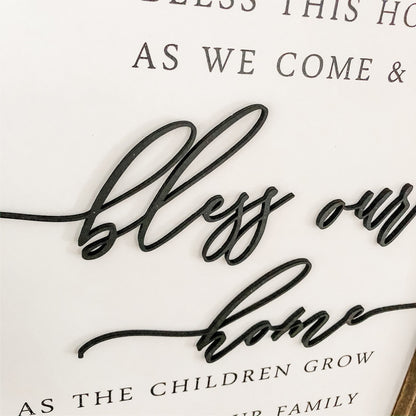 Bless Our Home Wood Sign