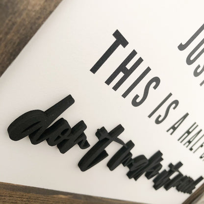 Get Naked Bathroom Wood Sign