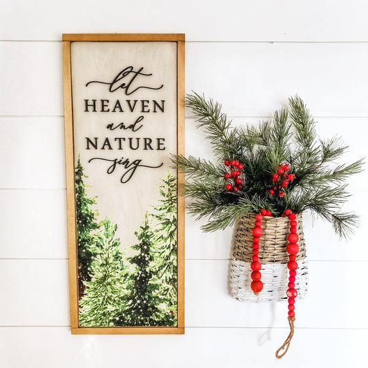 Let Heaven & Nature Sing Christmas Wood Sign
