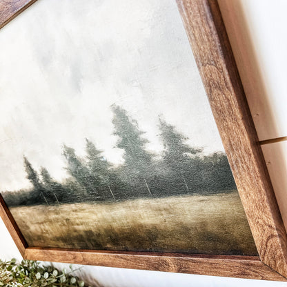 Rustic Tree Landscape Art Print