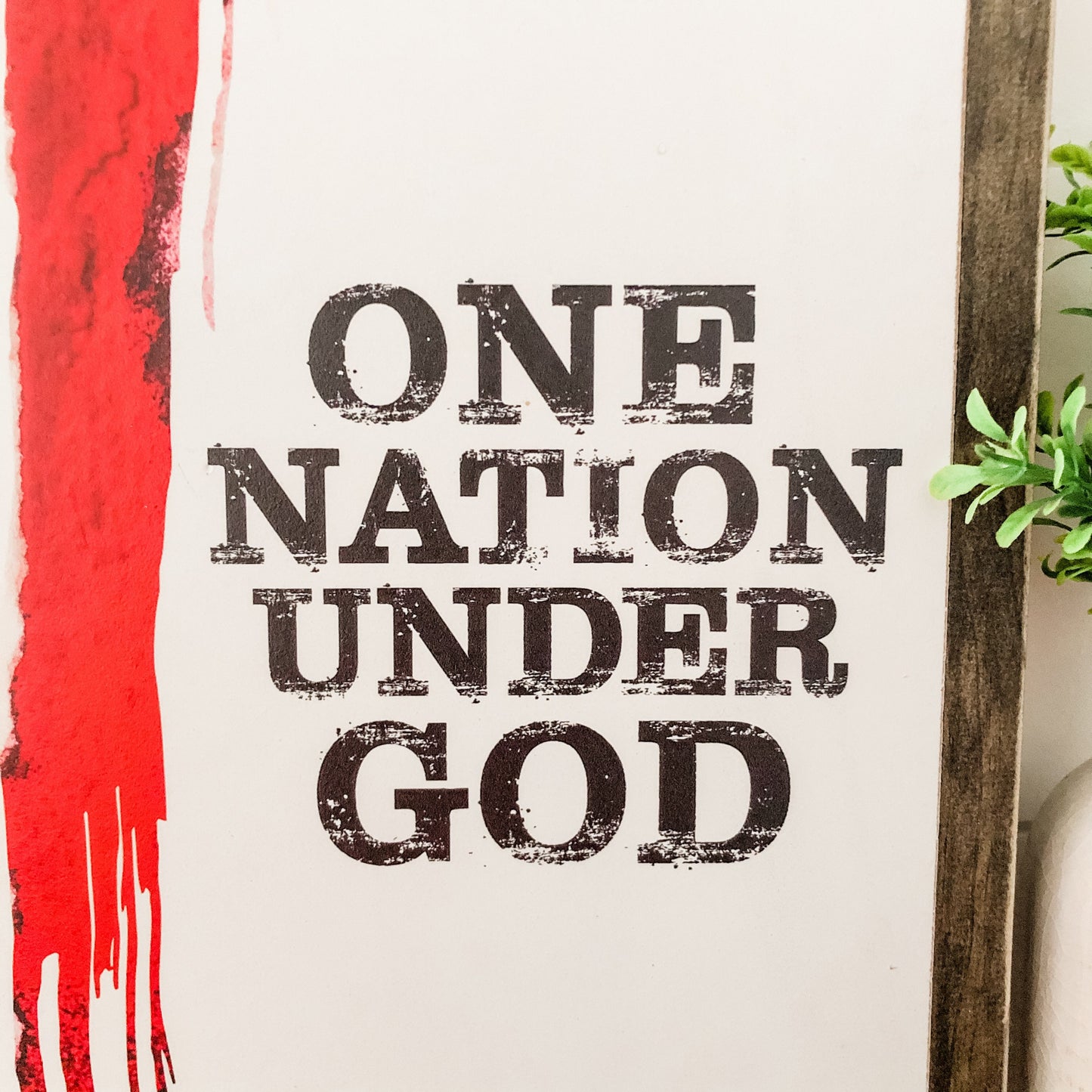 One Nation Under God American Flag Sign