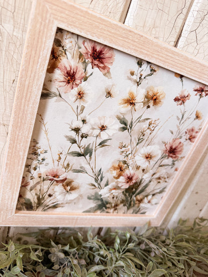 Neutral Spring/Summer Floral Layering Wood Sign