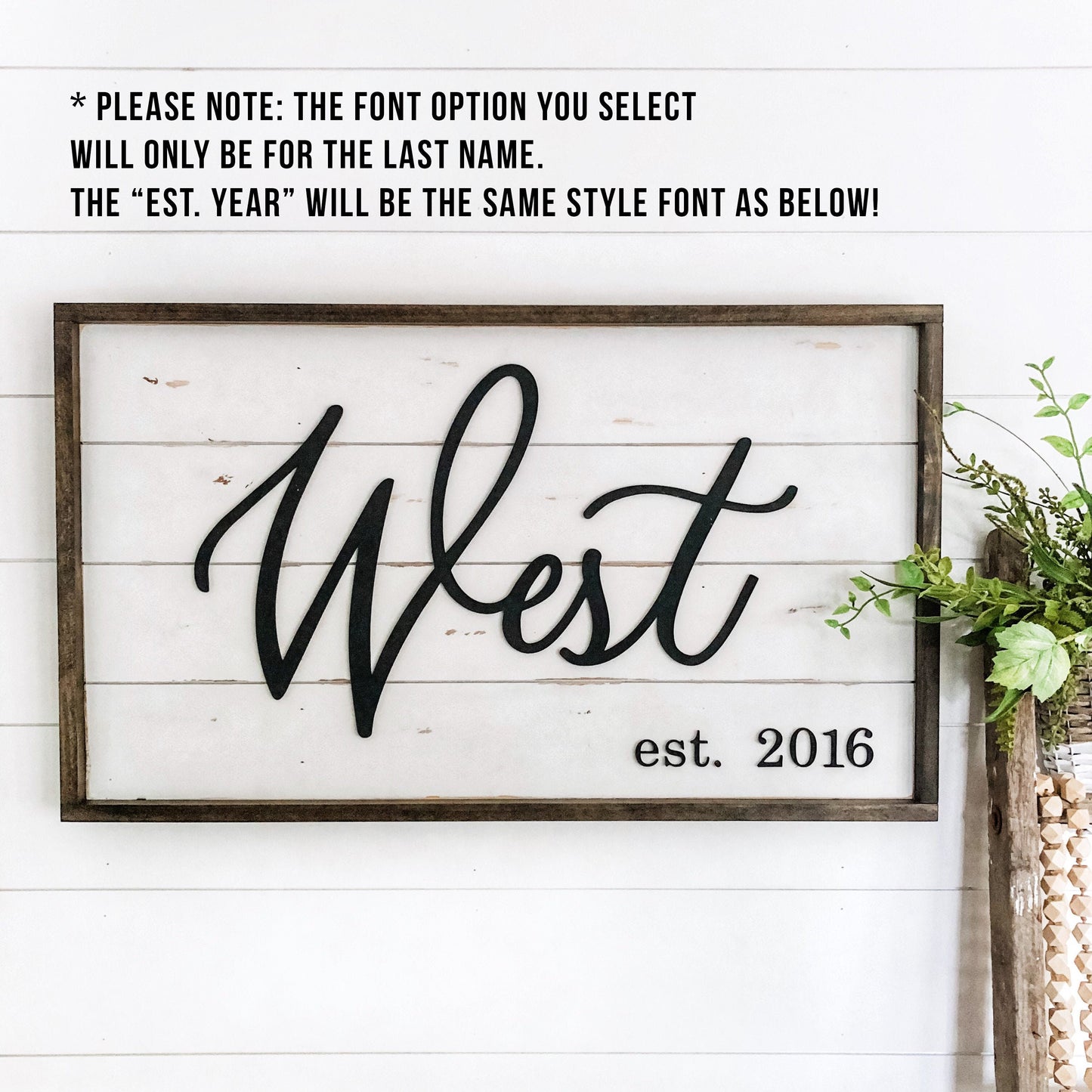 Custom Last Name Shiplap Sign