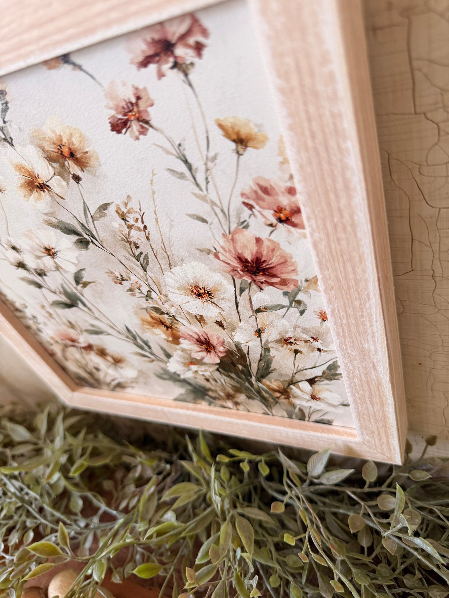 Neutral Spring/Summer Floral Layering Wood Sign