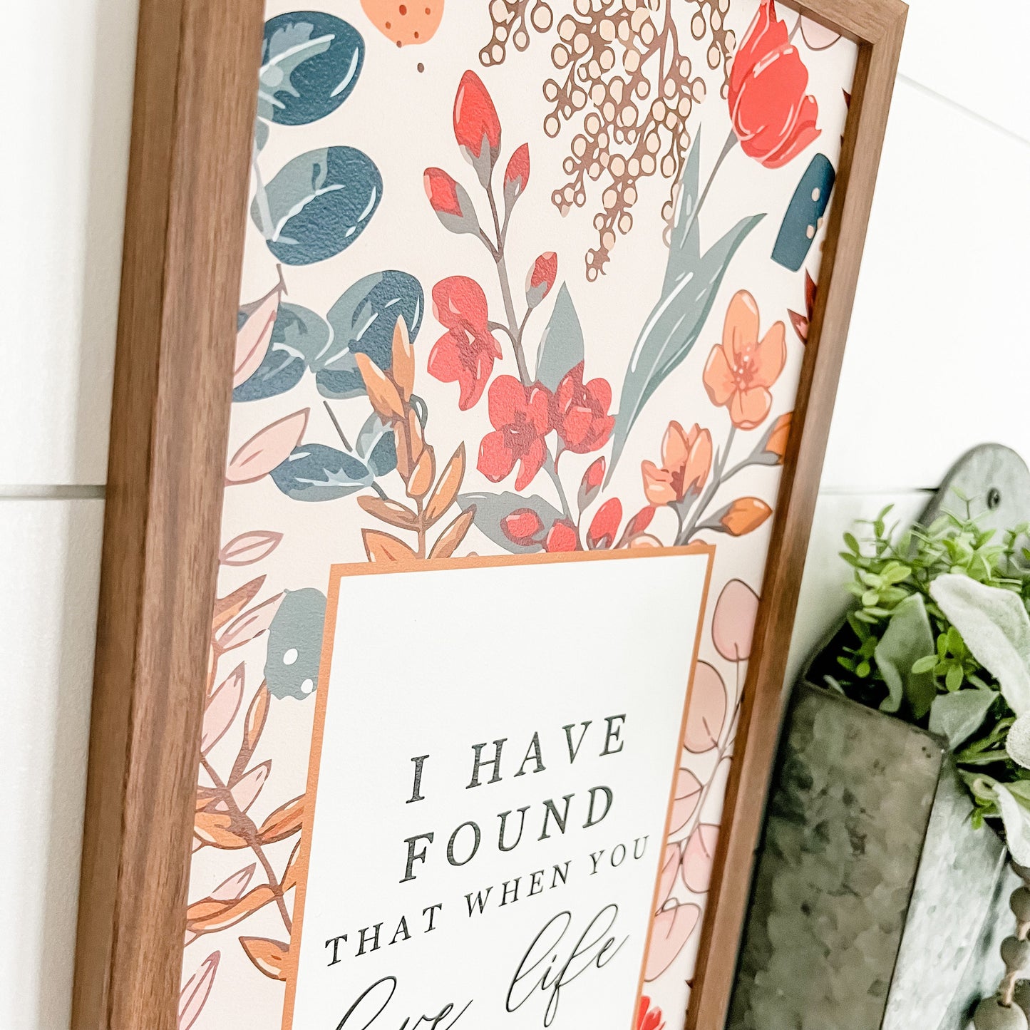 Love Life Inspirational Quote Wood Sign
