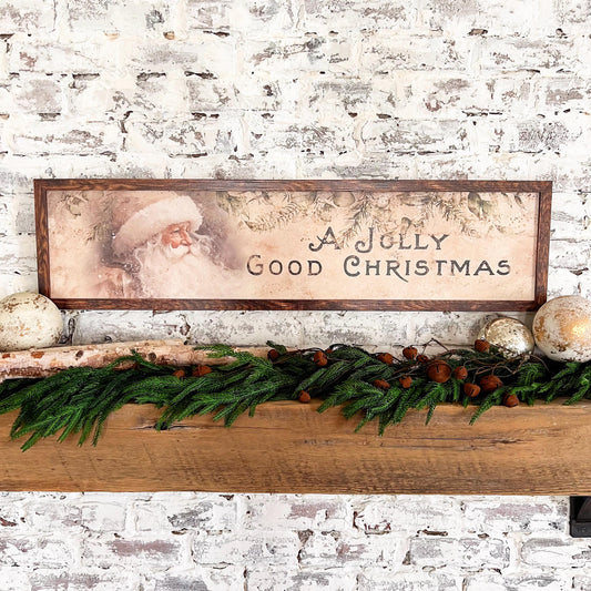A Jolly Good Christmas Vintage Sign