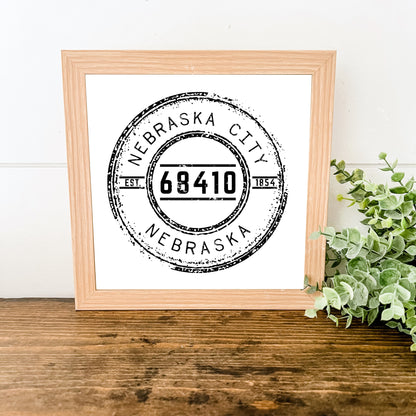 Custom Vintage Stamp Postal Code Sign