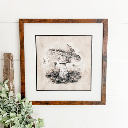 Vintage Mushroom Wall Art Wood Sign