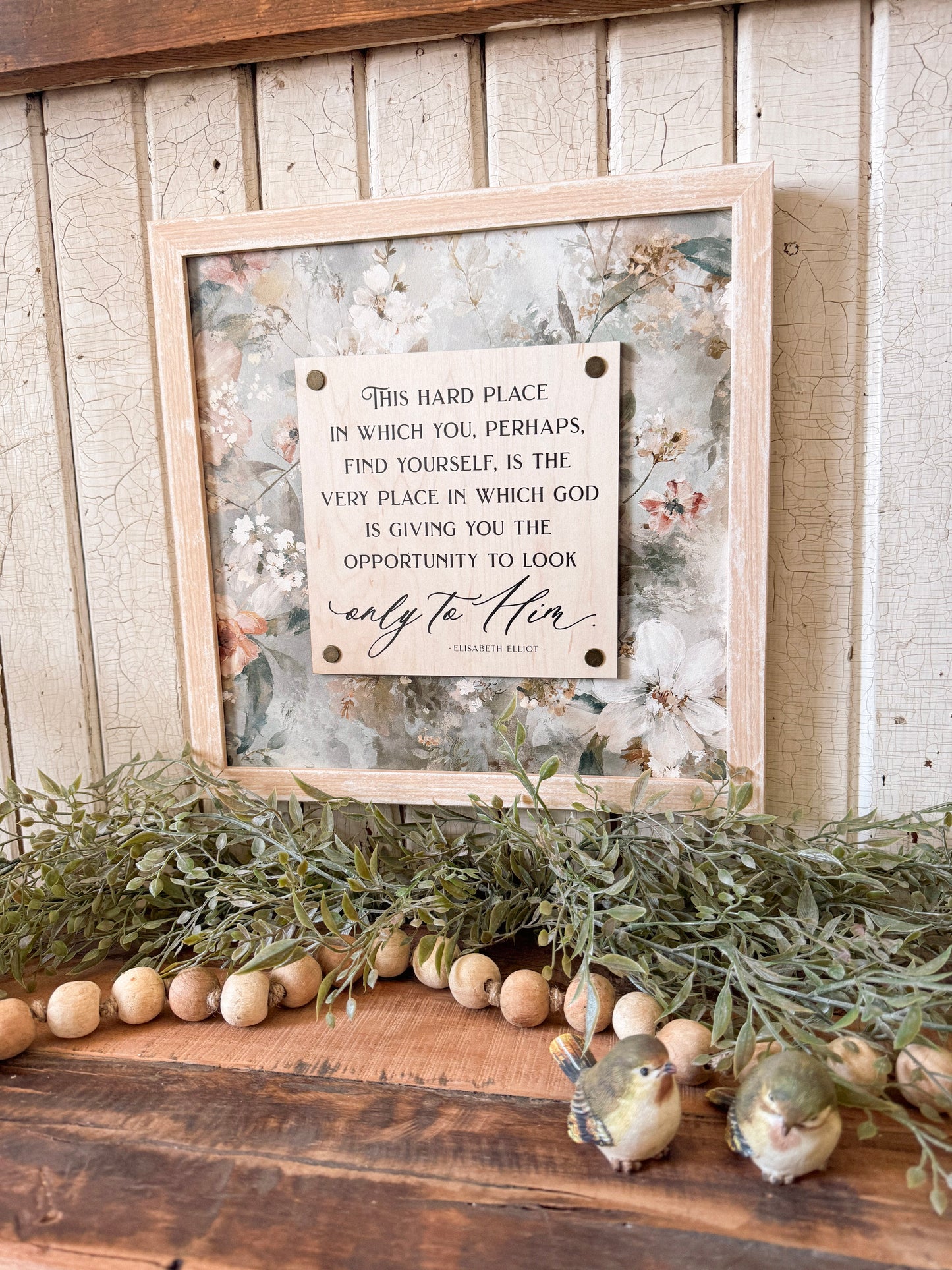 Look Only to Him Faith Based Quote Wood Sign