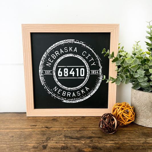 Custom Vintage Stamp Postal Code Sign