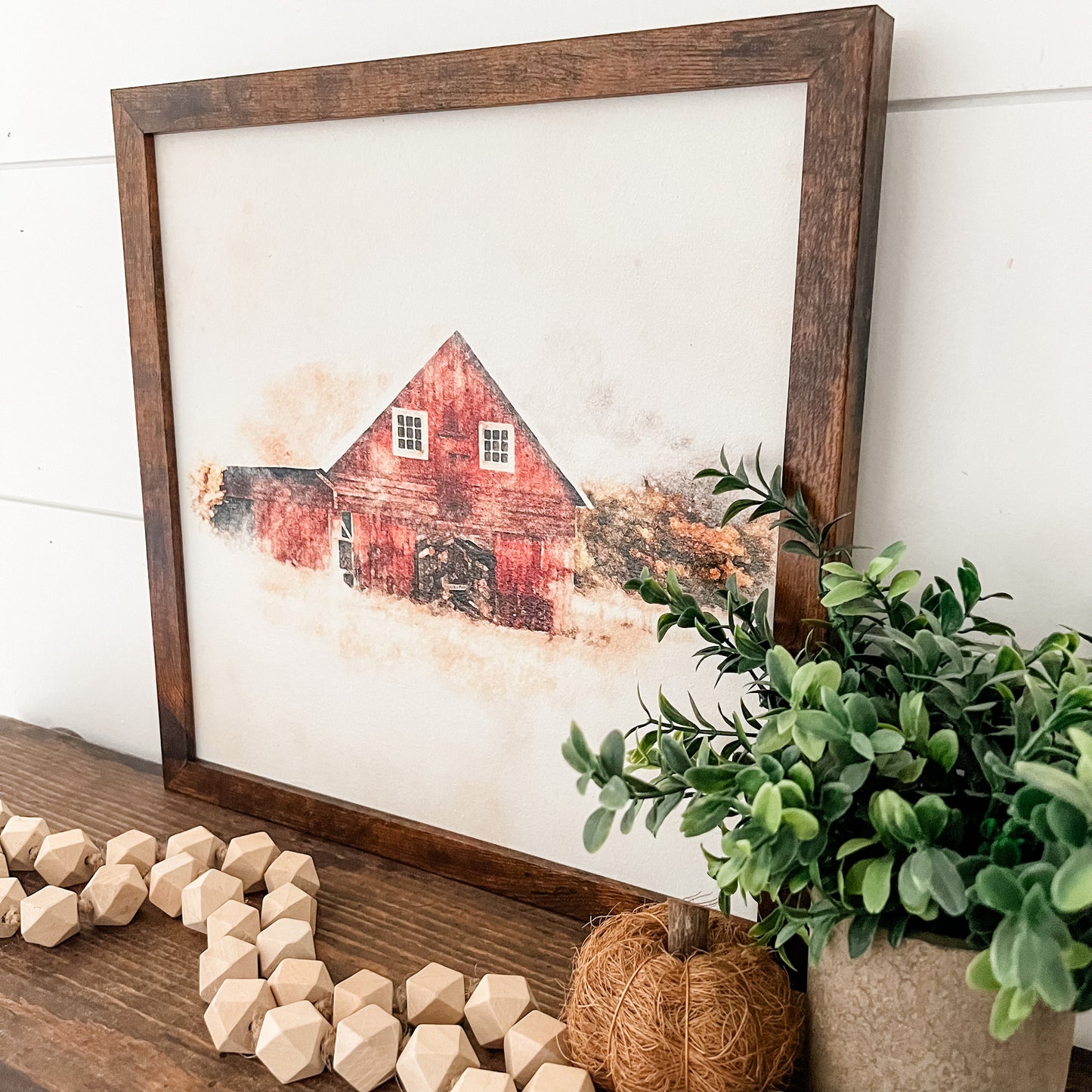 Red Barn Farmhouse Wood Sign