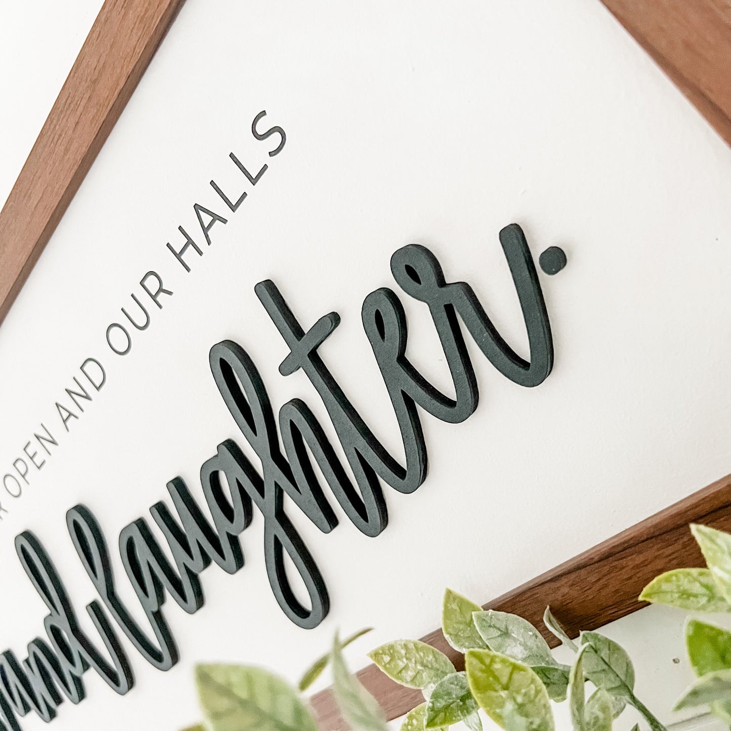 Doors of Home, Echo Love & Laughter Wood Sign