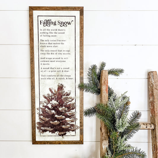 Falling Snow Winter Quote Sign