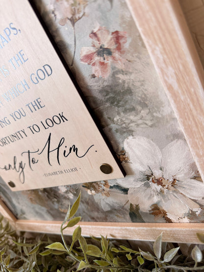 Look Only to Him Faith Based Quote Wood Sign