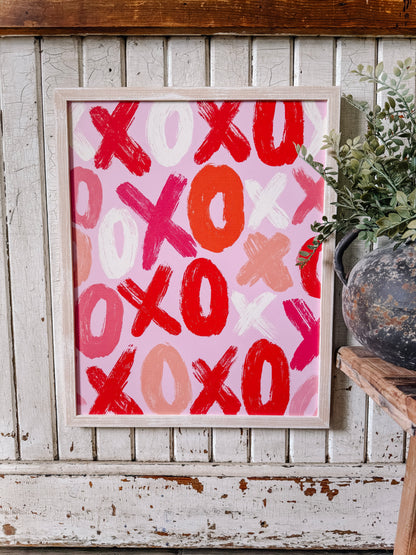 Colorful XOXO Wall Art Wood Sign