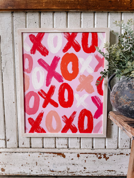 Colorful XOXO Wall Art Wood Sign