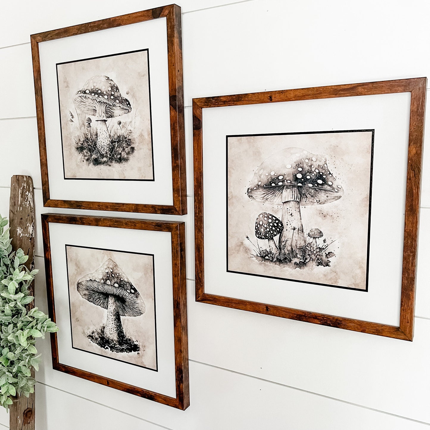 Vintage Mushroom Wall Art Wood Sign