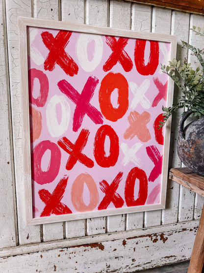 Colorful XOXO Wall Art Wood Sign