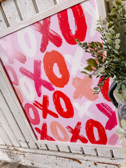 Colorful XOXO Wall Art Wood Sign