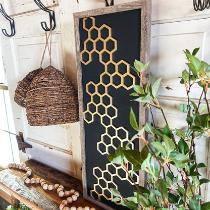 Geometric Honeycomb Wall Art